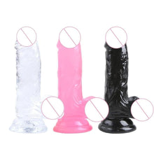 Load image into Gallery viewer, Silicone Jelly Delight Realistic Dildo With Suction Cup BDSM
