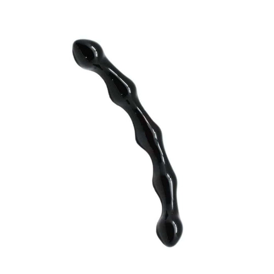 Black Personality Curved Glass Dildo product view