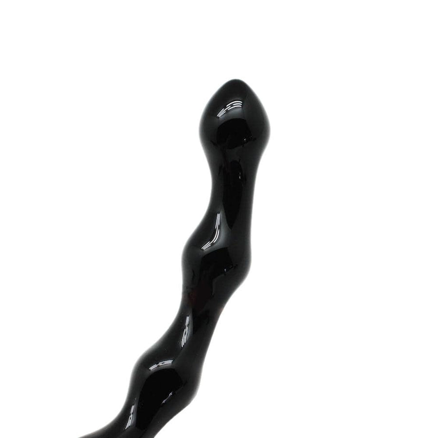 Black Personality Curved Glass Dildo, gallery view 2