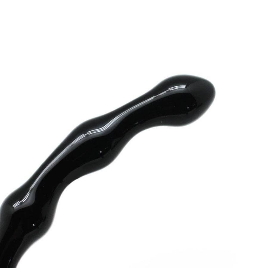 Black Personality Curved Glass Dildo, gallery view 4