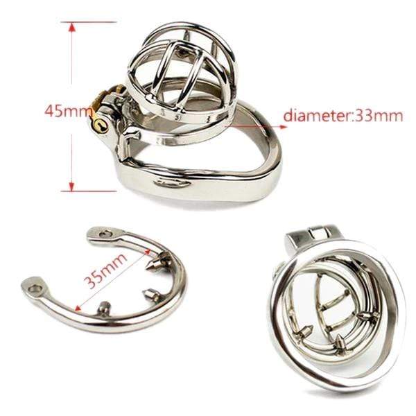 Alina Male Chastity Device 1.77 inches and 2.36 inches long, gallery view 5