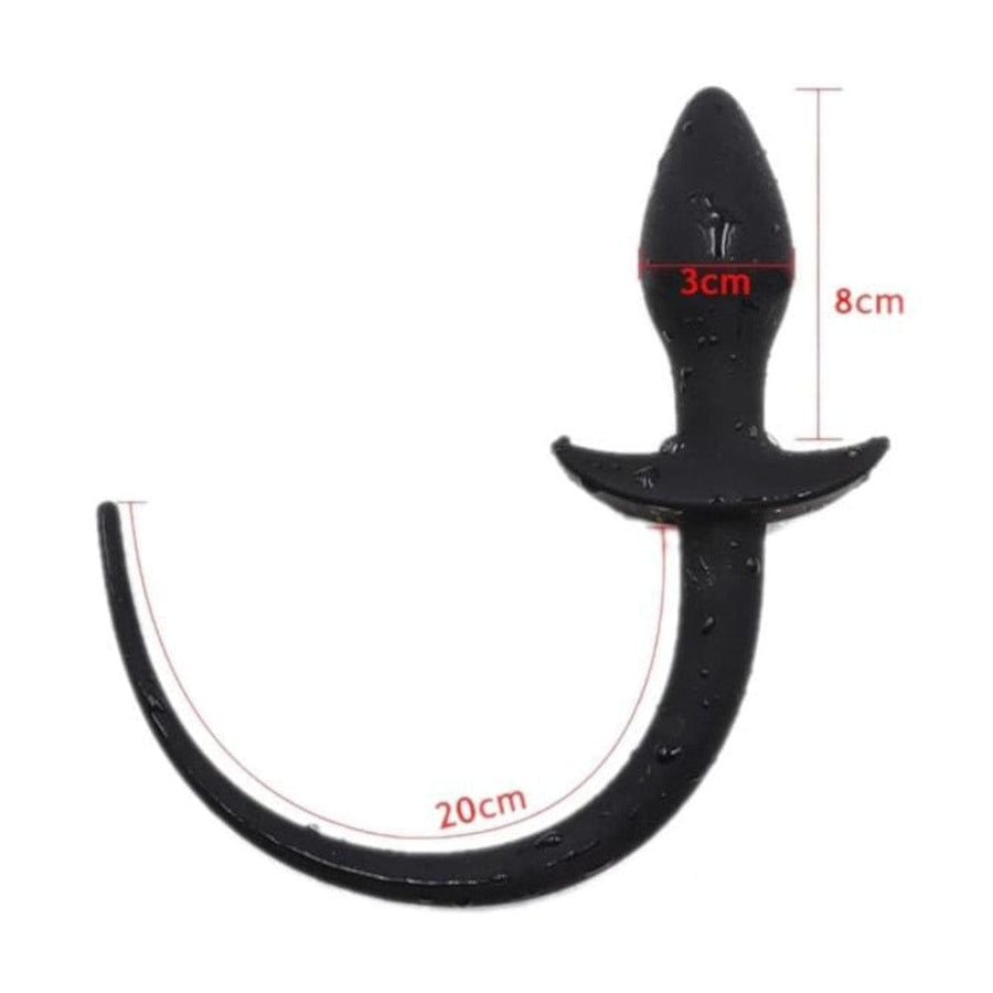 Classic Silicone Dog Tail Butt Plug 11 Inches Long, gallery view 4