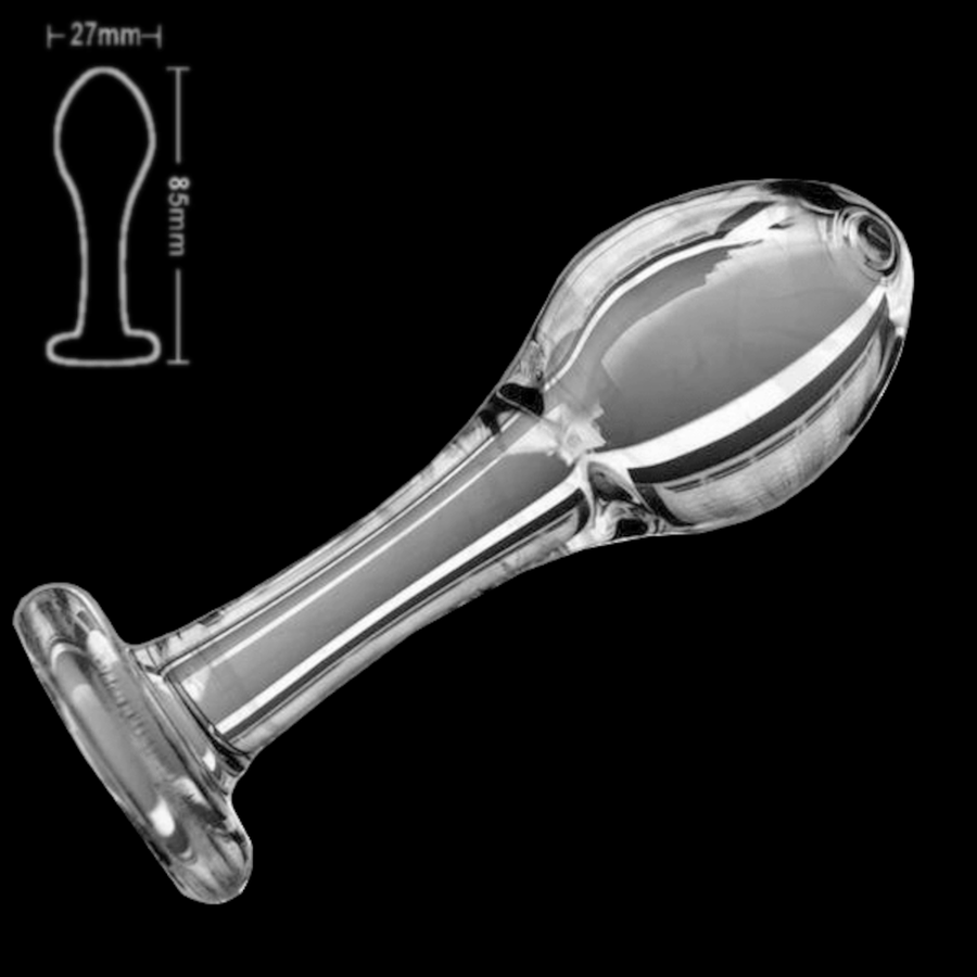 Transparent 3 Piece Pyrex Glass Plug Set, gallery view 2