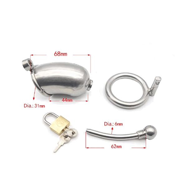 Eva Chastity Device 2.68 inches and 4.92 inches long, gallery view 8