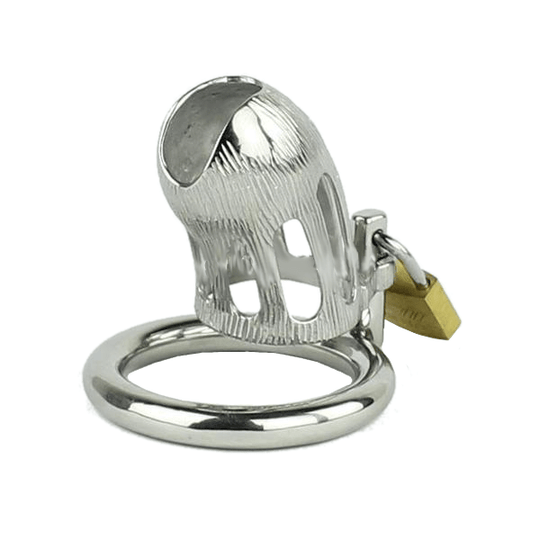 Rylee Metal Chastity Device 2.28 inches long product view