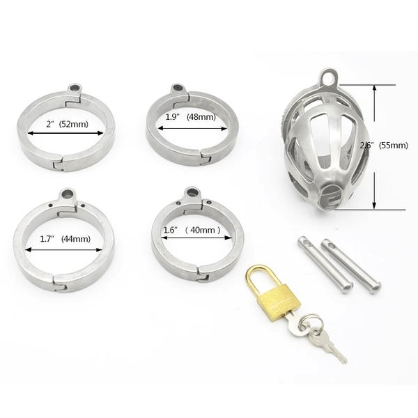 Aubree Male Chastity Device 3.54 inches long, gallery view 3