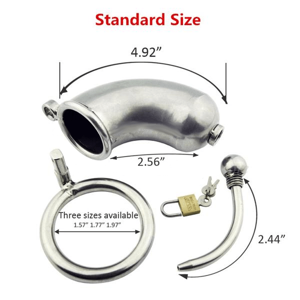 Eva Chastity Device 2.68 inches and 4.92 inches long, gallery view 10