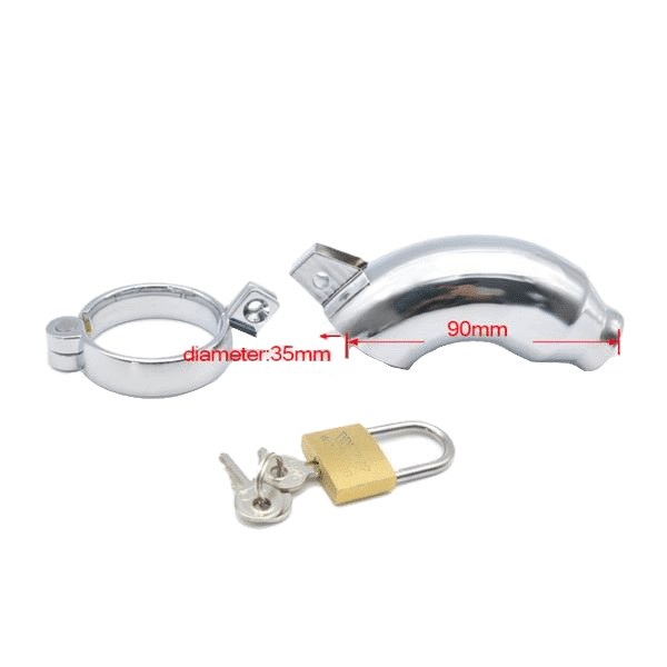 Clara Metal Chastity Cage 3.54 Inch in 3 Sizes, gallery view 6