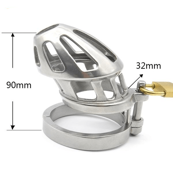 Aubree Male Chastity Device 3.54 inches long, gallery view 2