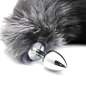 Foxy Gray Ash Tail Plug 17 Zoll lang BDSM