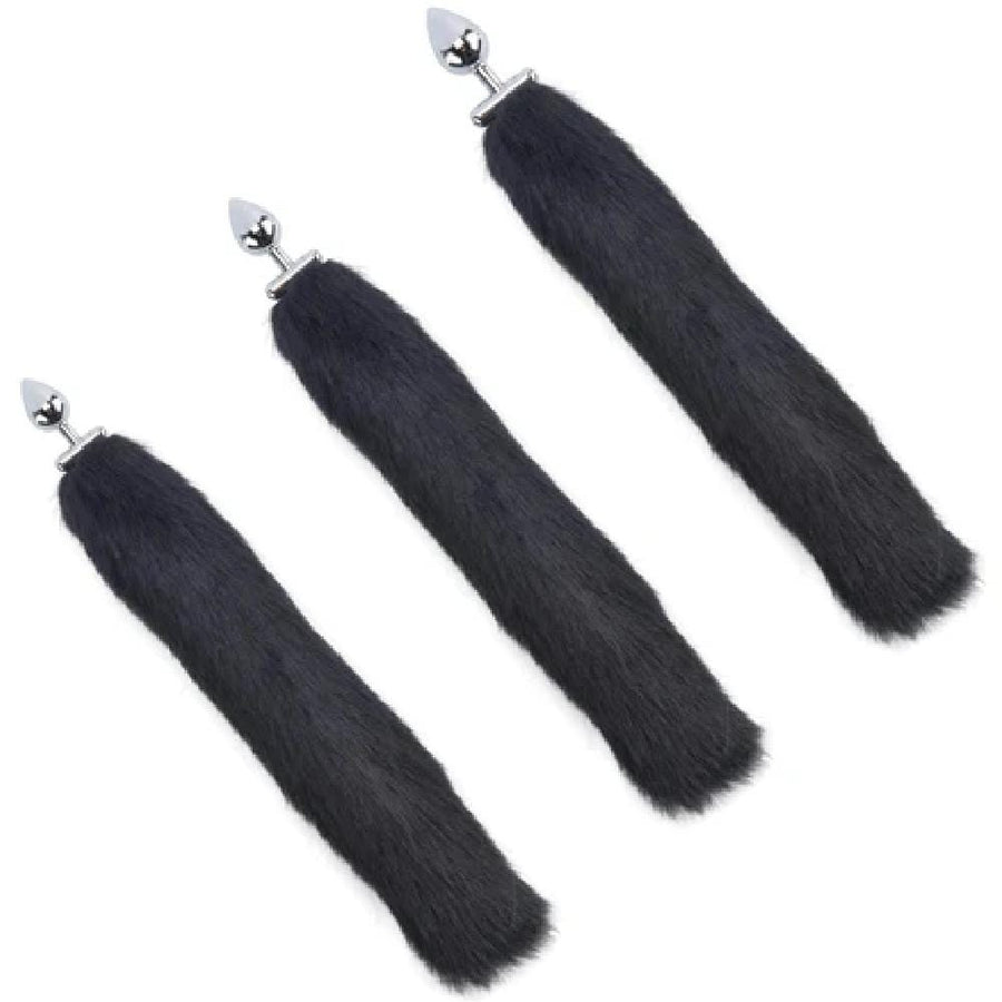 Flexible and Removable Fur Metallic Tail Butt Plug, gallery view 10