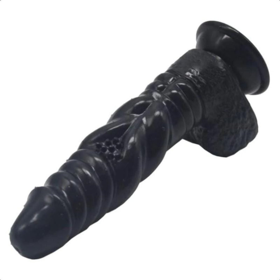 8 Inch Winding Ribbed Stimulator Knot Dildo, gallery view 10
