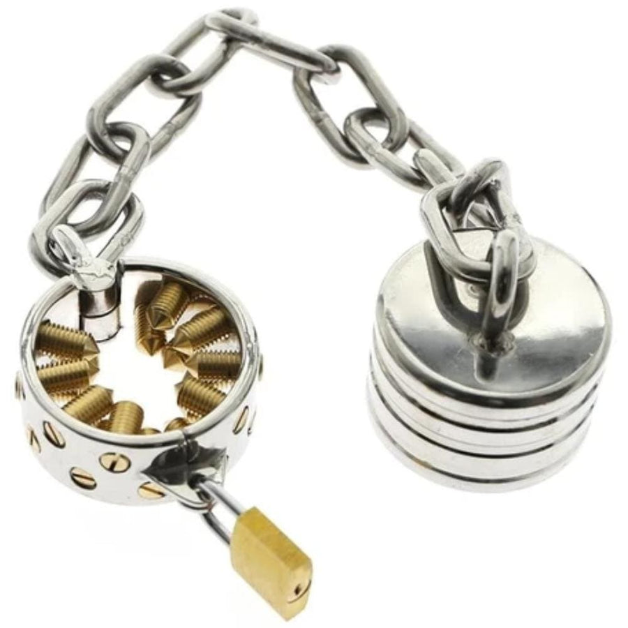 BDSM Spiked Ball Stretcher Shackle product view