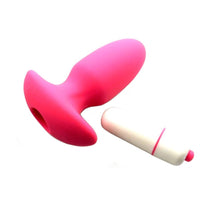 Charger l&#39;image dans la galerie, Plug anal vibrant en silicone creux de 4,13 pouces de long
