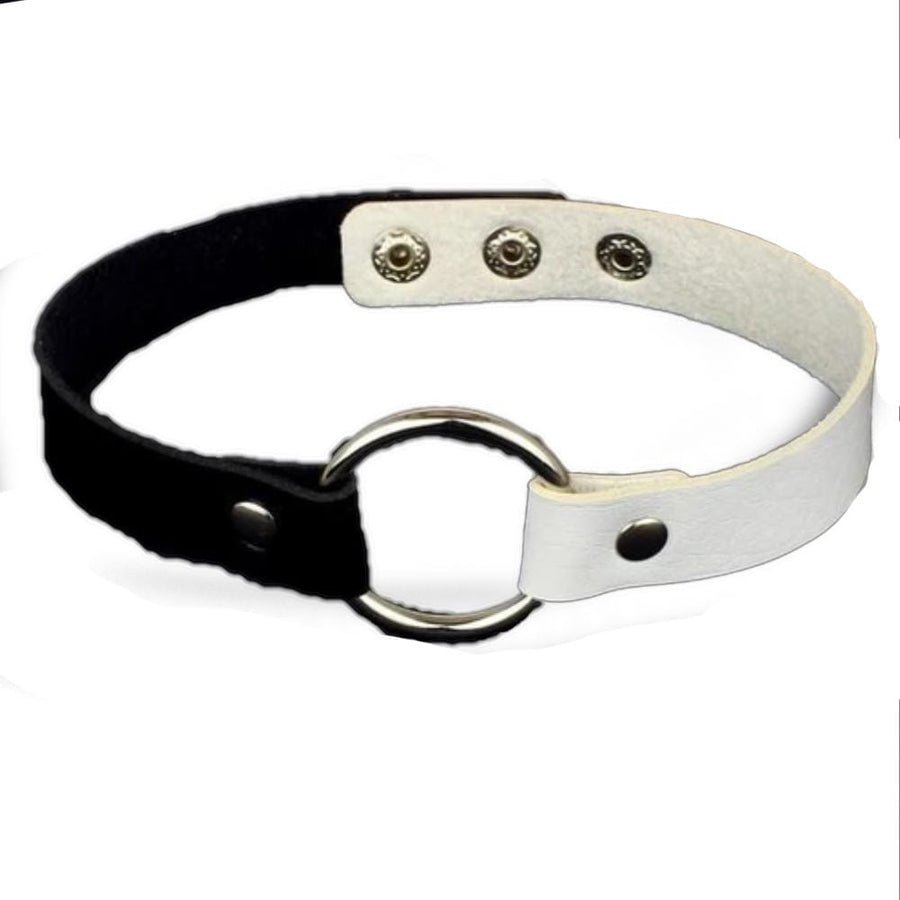 BDSM Colorful Synthetic Leather Choker, gallery view 12