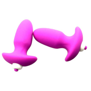 Hollow Silicone Vibrating Butt Plug 4.13 Inches Long