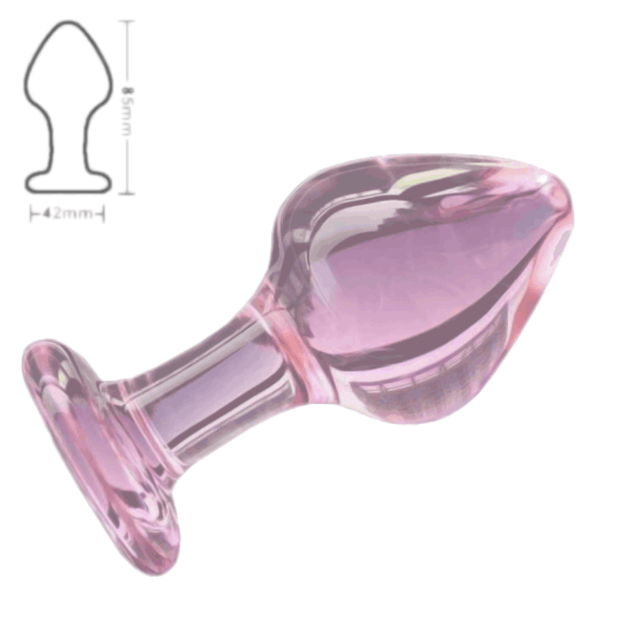 Pink Crystal Glass Plug 3 Piece Set BDSM, gallery view 7