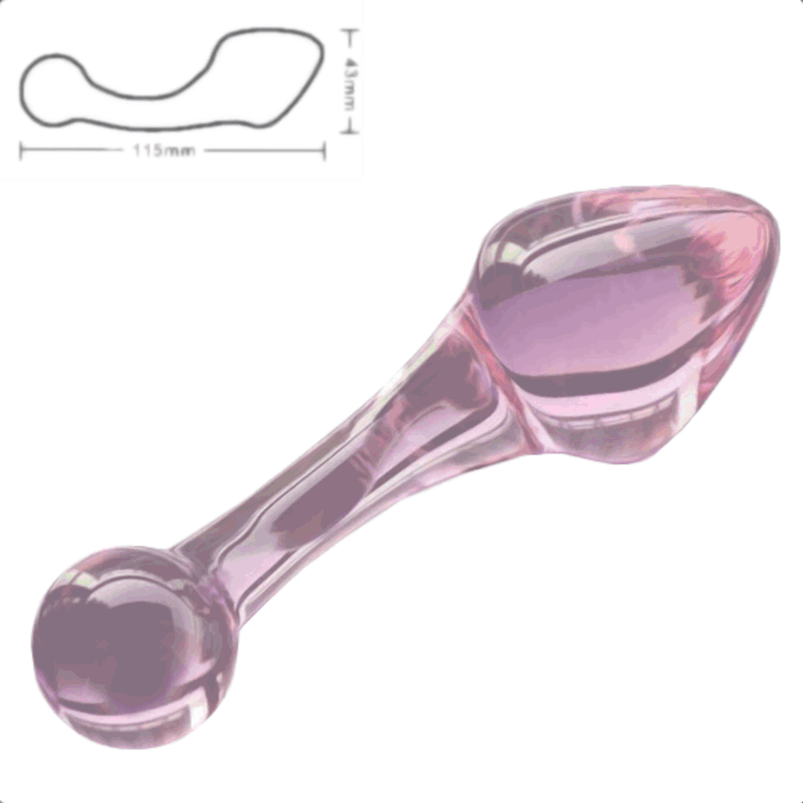 Pink Crystal Glass Plug 3 Piece Set BDSM, gallery view 8