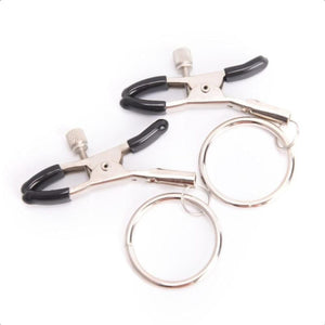 BDSM Flirting Rings Silver Nipple Clamps