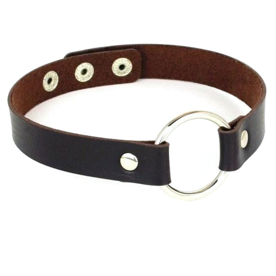 BDSM Colorful Synthetic Leather Choker, gallery view 13