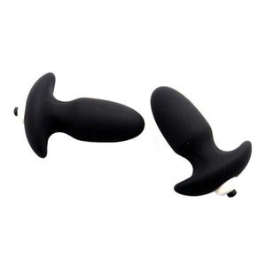 Hollow Silicone Vibrating Butt Plug 4.13 Inches Long