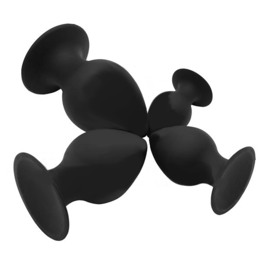 Black Chunky Silicone Butt Plug, gallery view 2