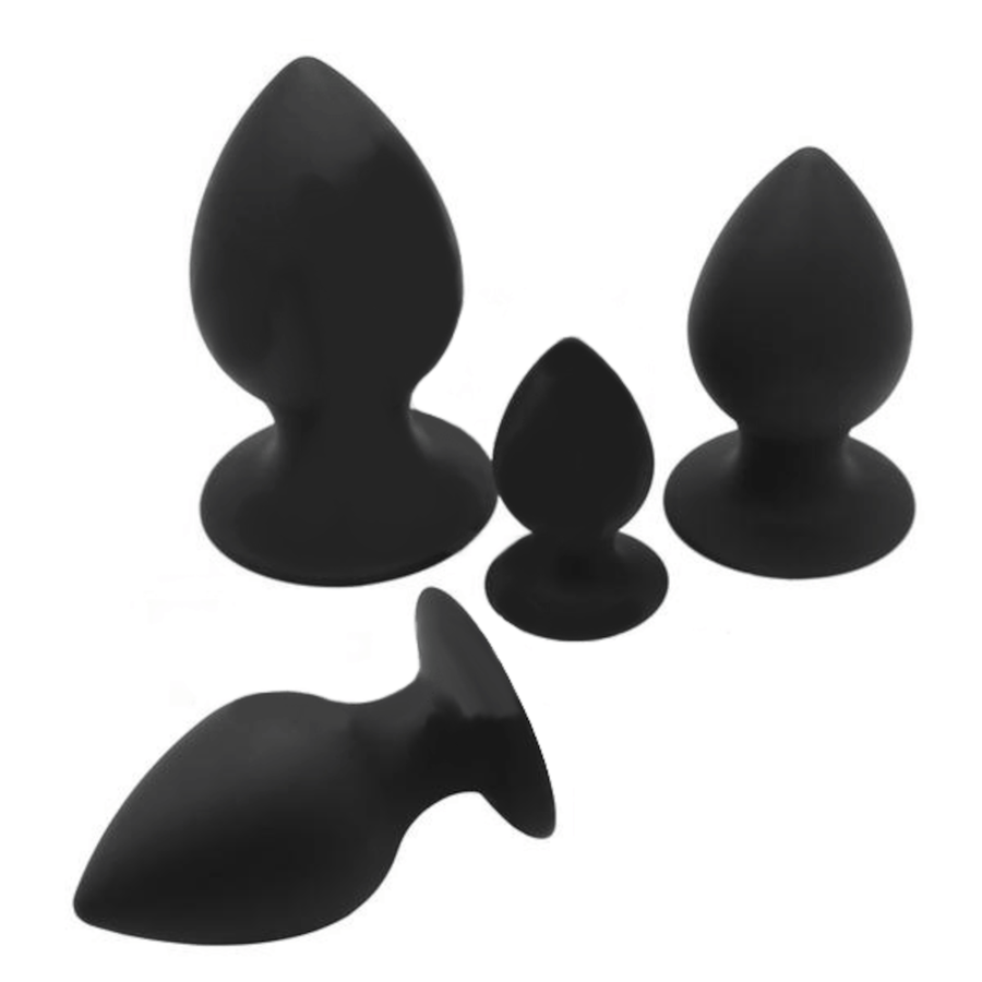 Black Chunky Silicone Butt Plug, gallery view 3