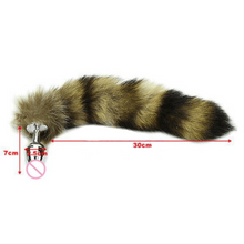 Load image into Gallery viewer, Sexy Faux Steel Raccoon Tail Butt Plug BDSM
