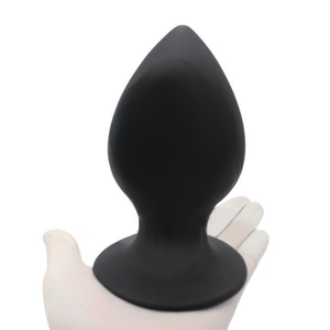 Plug anal épais en silicone noir