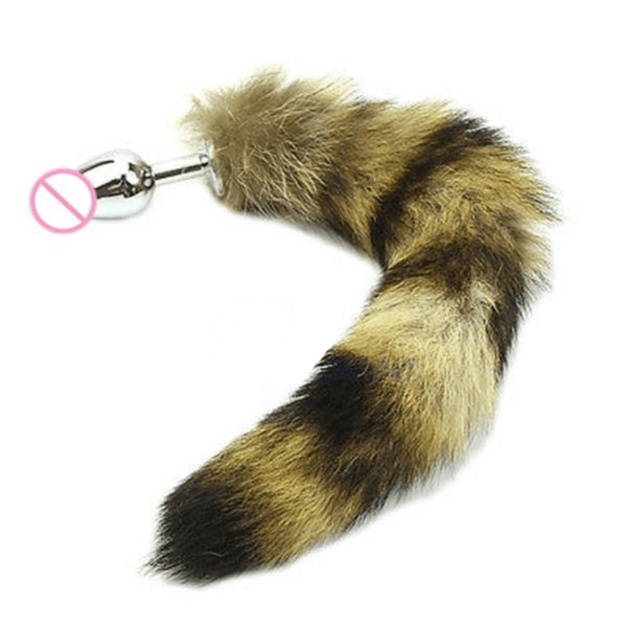 Sexy Faux Steel Raccoon Tail Butt Plug BDSM, gallery view 3