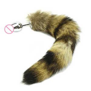 Sexy Faux Steel Raccoon Tail Butt Plug BDSM