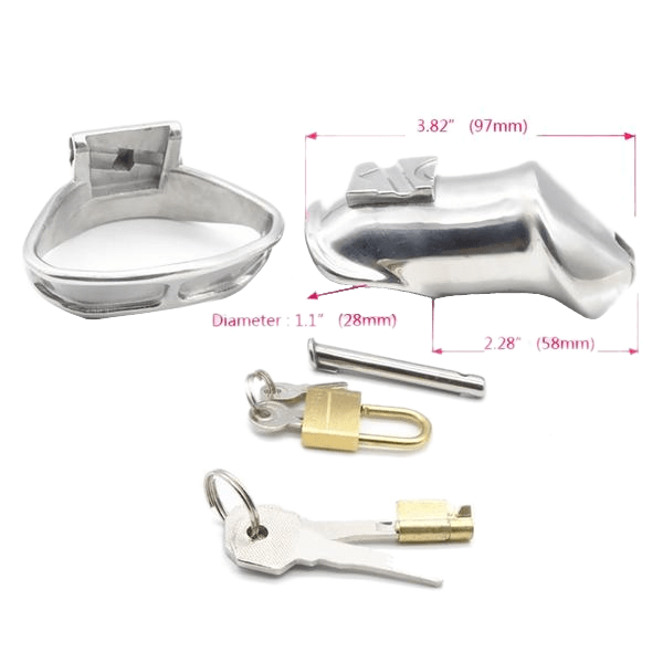 Sophie Metal Chastity Device 3.82 inches long, gallery view 8