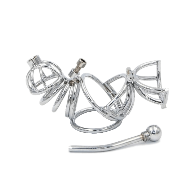 Brielle Metal Chastity Device 3.94 inches long, gallery view 3