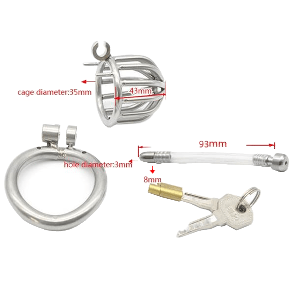 Alexa Metal Chastity Device 1.69 inches long, gallery view 4