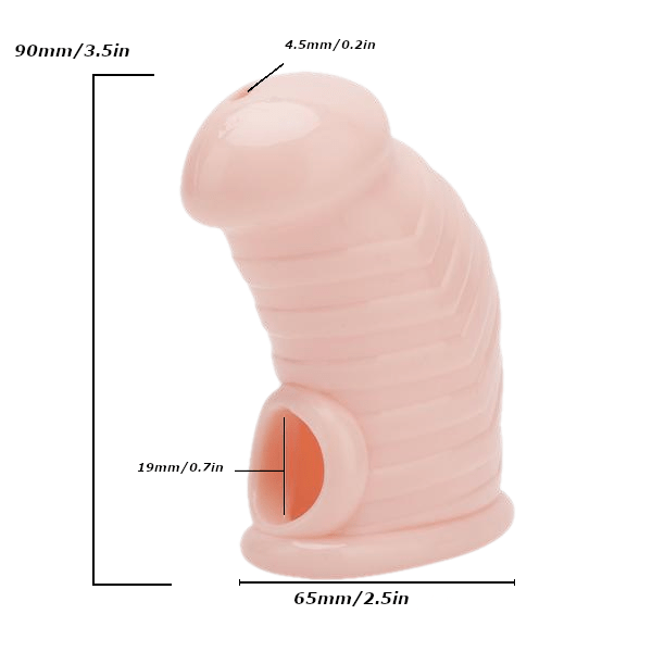 Nevaeh Fully Covered Silicone Chastity Cage 3.54 inches long, gallery view 7