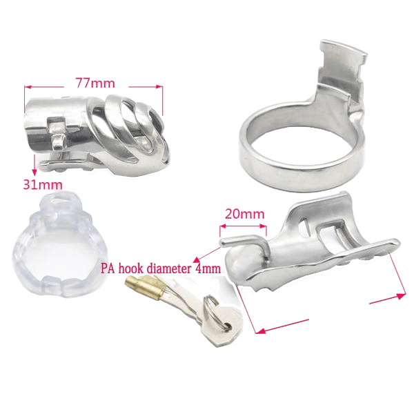Emery Metal Chastity Cage 3.03 inches, gallery view 5