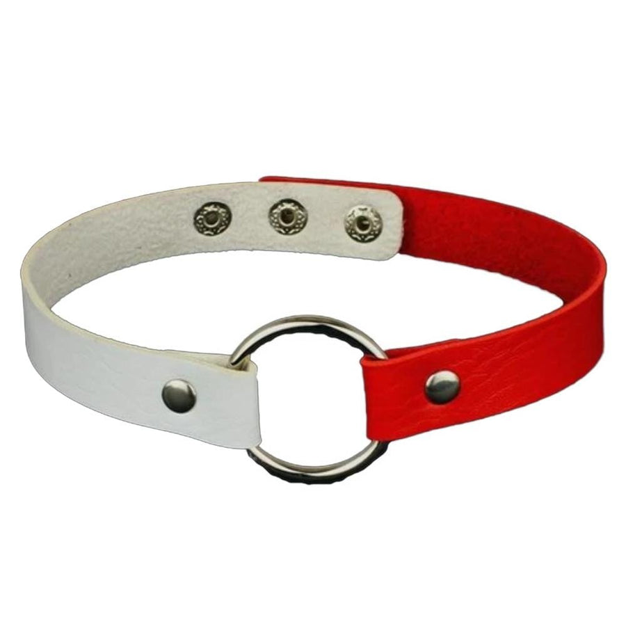 BDSM Colorful Synthetic Leather Choker, gallery view 14