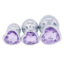 Load image into Gallery viewer, Heart-Shaped Crystal Jeweled Plug Set
