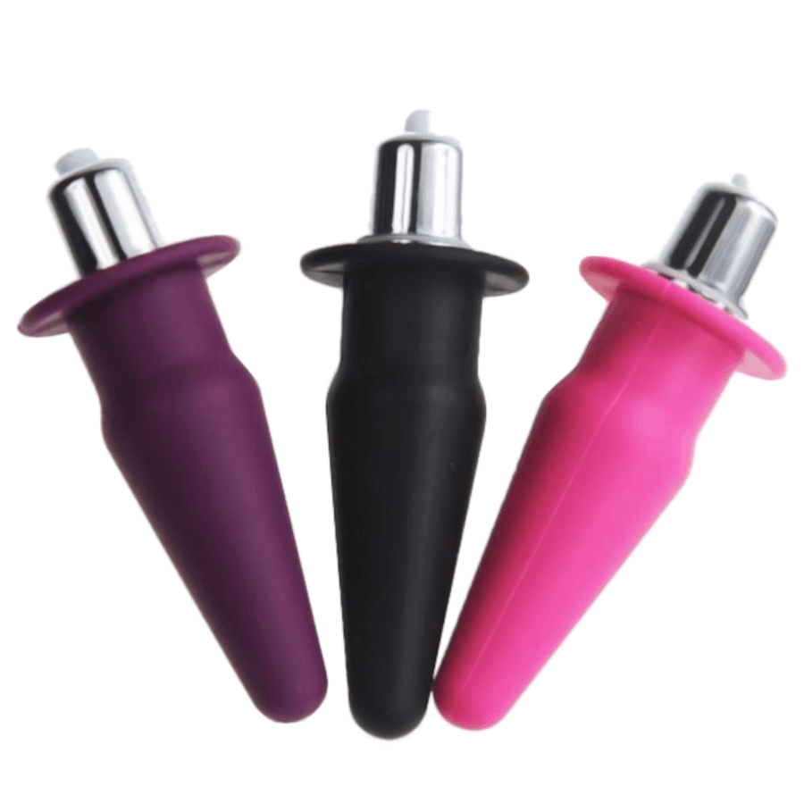 Silicone Vibrating Jelly Butt Plug | Mini Cone-Shaped product view