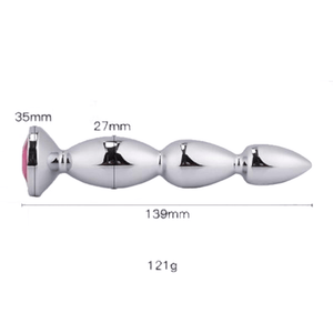 Plug anal perlé et bijou pour recherche du point G