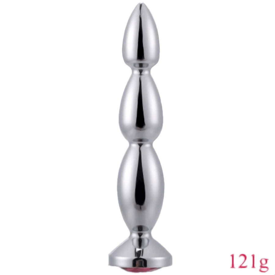 Beaded G-Spot Finder Jeweled Butt Plug, gallery view 3