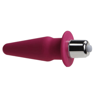 Plug anal vibrant en silicone | Mini-cône