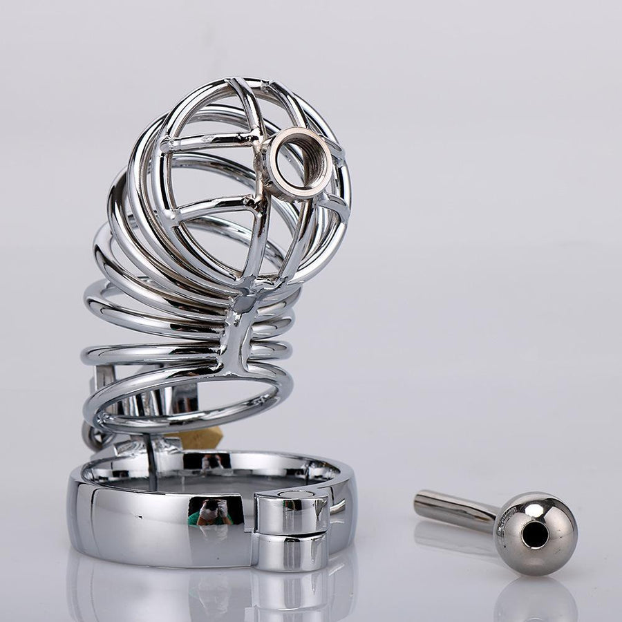 Skylar Metal Chastity Device 2.4 Inches Long, gallery view 2