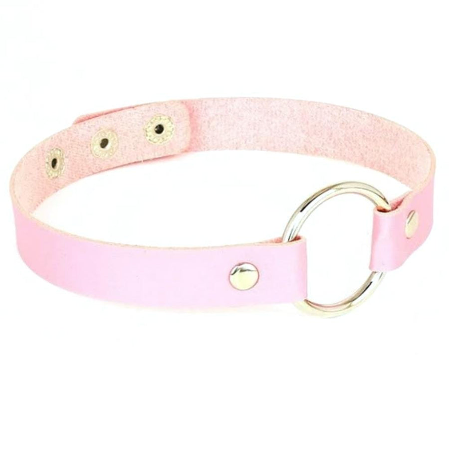 BDSM Colorful Synthetic Leather Choker, gallery view 15