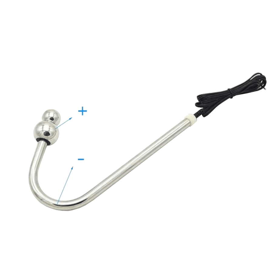 7.48 Inches LongDouble Beaded Electro Stimulation Anal Hook, gallery view 5