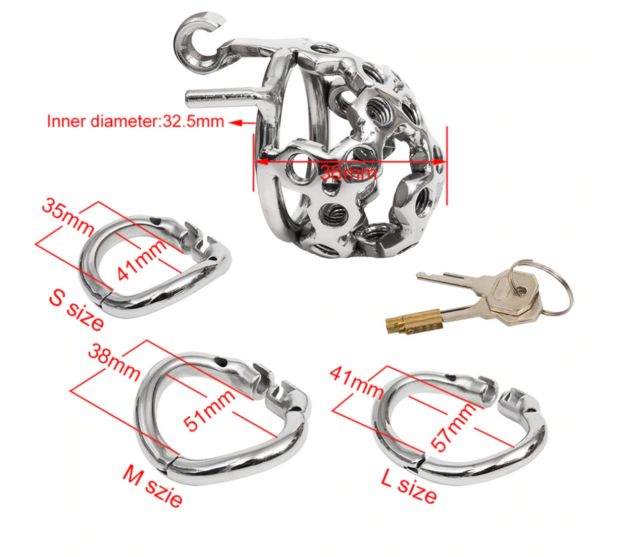 Molly Metal Chastity Device 2.01 inches long, gallery view 4
