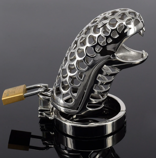 Gianna Metal Chastity Device 3.35 inches long product view
