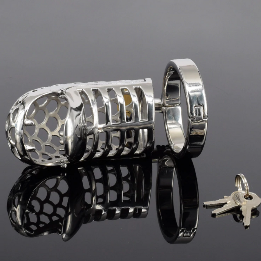 Gianna Metal Chastity Device 3.35 inches long, gallery view 4