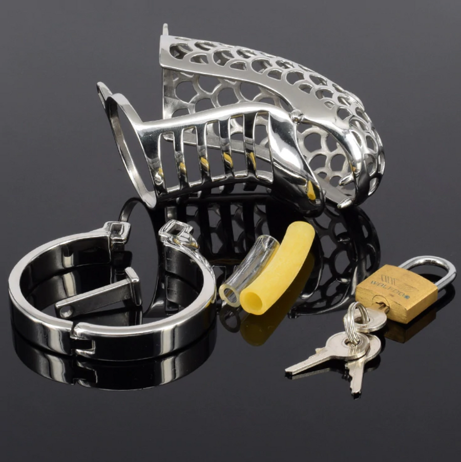 Gianna Metal Chastity Device 3.35 inches long, gallery view 6