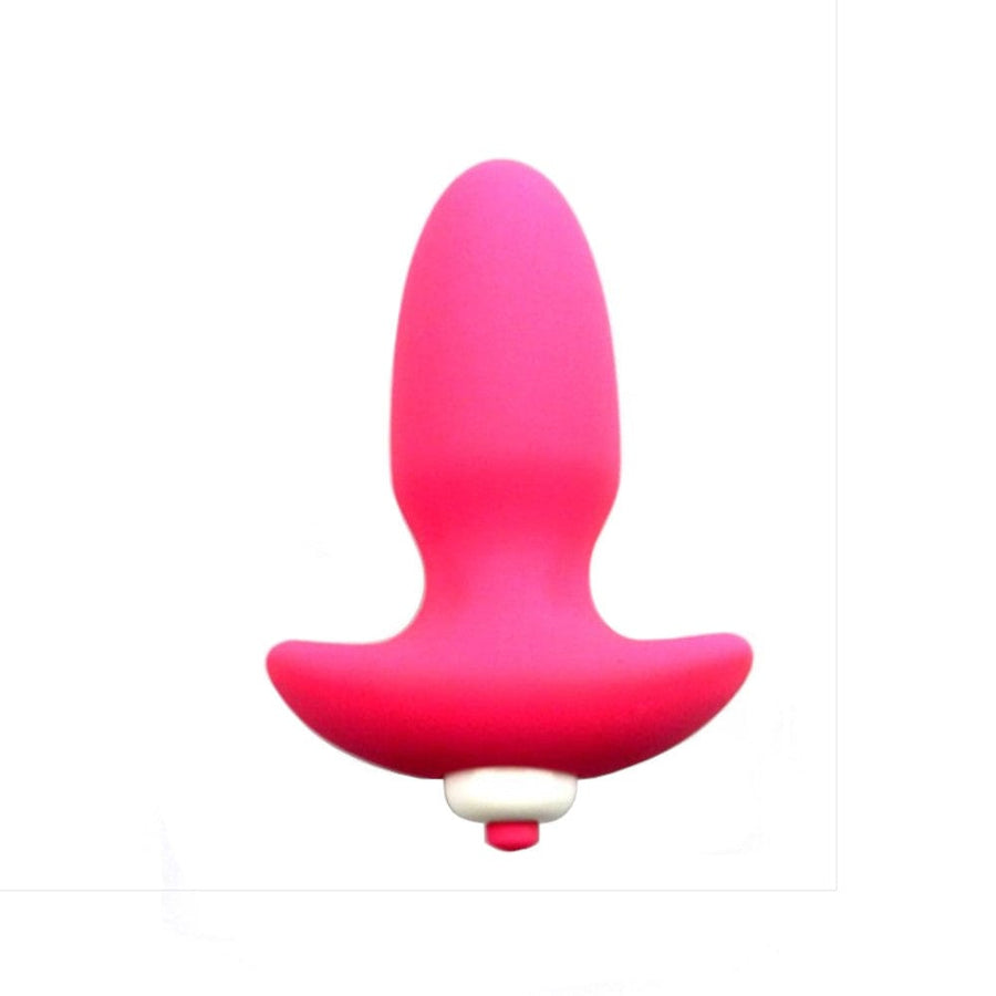 Hollow Silicone Vibrating Butt Plug 4.13 Inches Long, gallery view 15